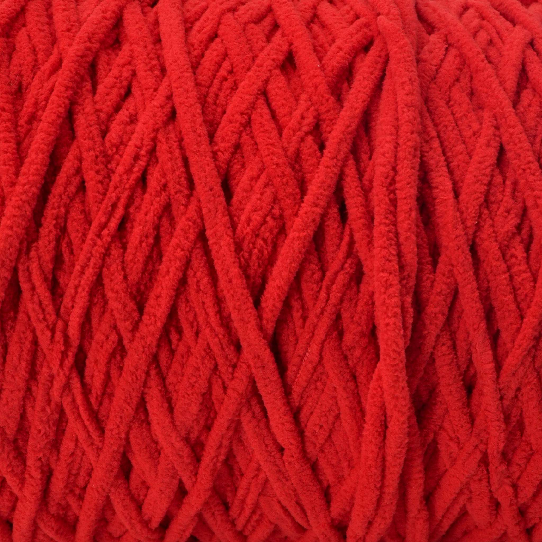 Cherry Slush Red Crochet Chenille Yarn