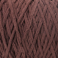 Cocoa Dream Brown Crochet Chenille Yarn