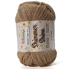 Metallic Shimmer Ribbon Yarn – Lightweight Tube Tape Yarn for Crochet Bags, Accessories & Decorative Projects (100g)