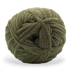 camo green dark green jumbo posh chenille yarn 300g