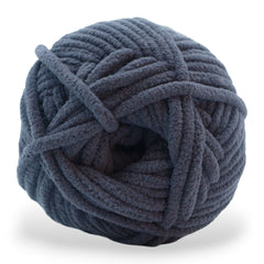 super bulky chenille yarn charcoal grey 