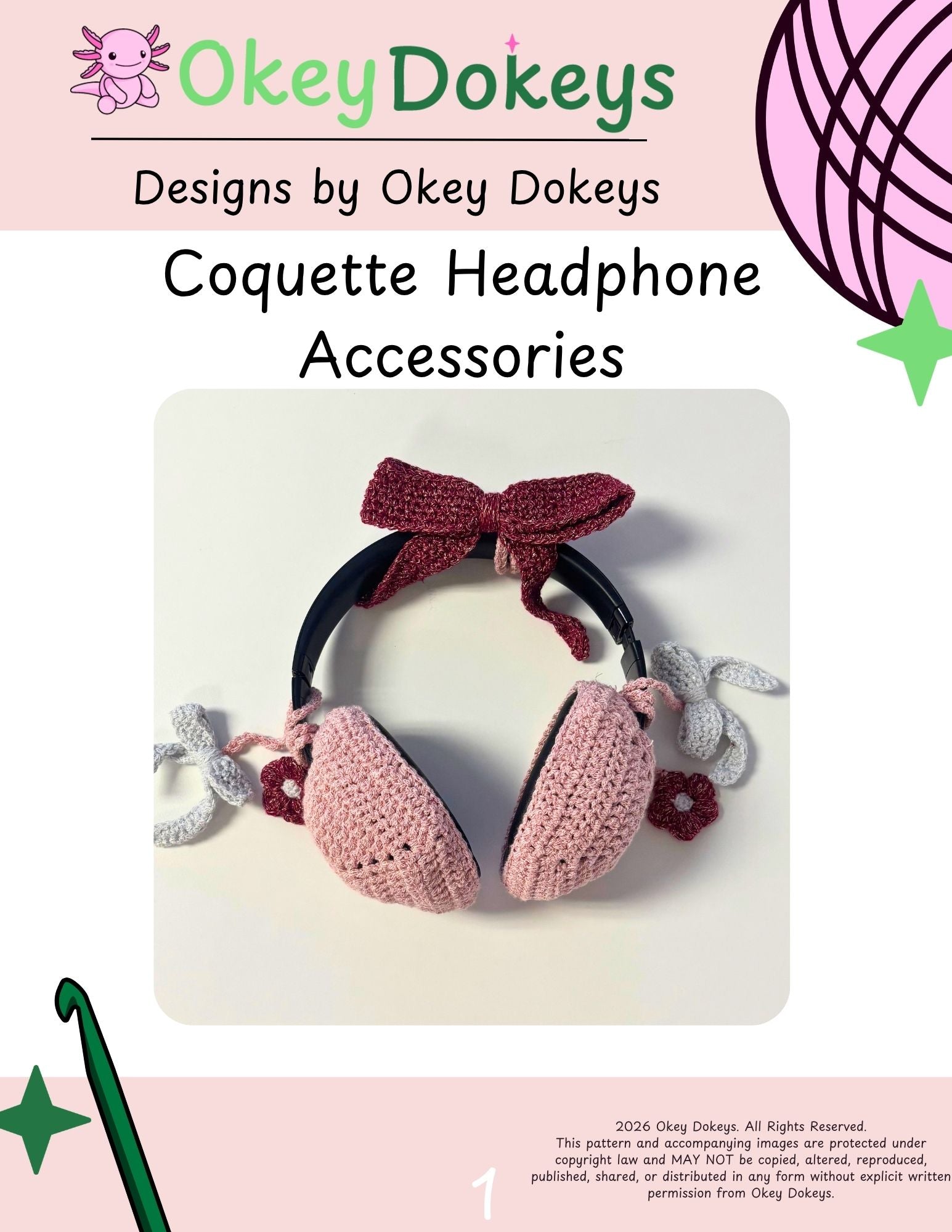 Crochet Coquette Headphone Accessories Pattern