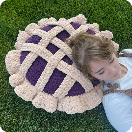 Crochet Berry Pie Pillow Pattern Only