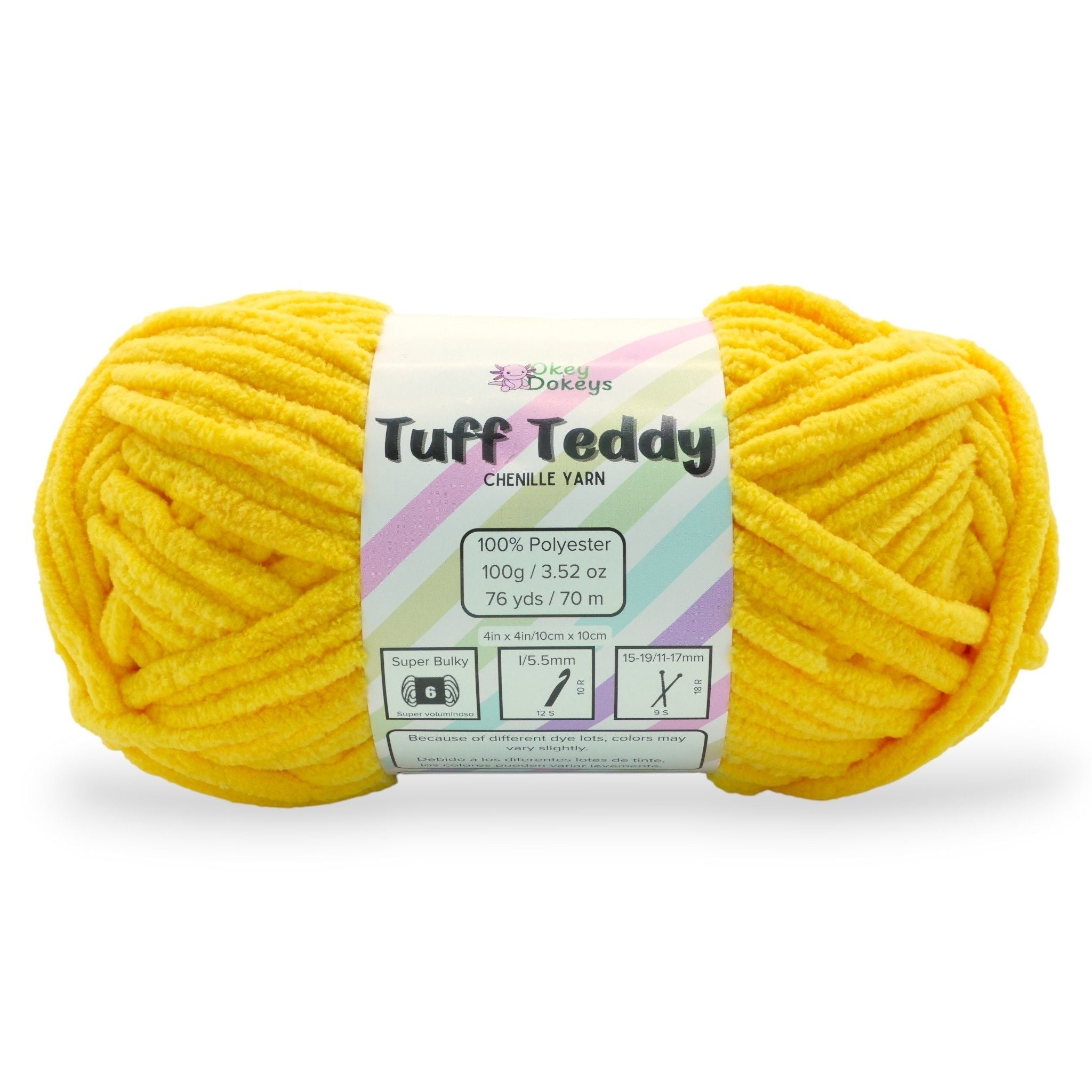 Chenille Yarn -  #6 Super Bulky - 100g Skeins