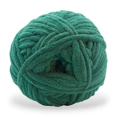 deep forest green dark green jumbo posh chenille yarn 300g