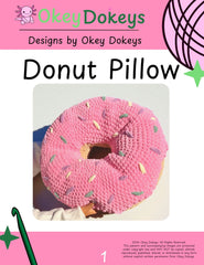 Crochet Donut Pillow Pattern Only