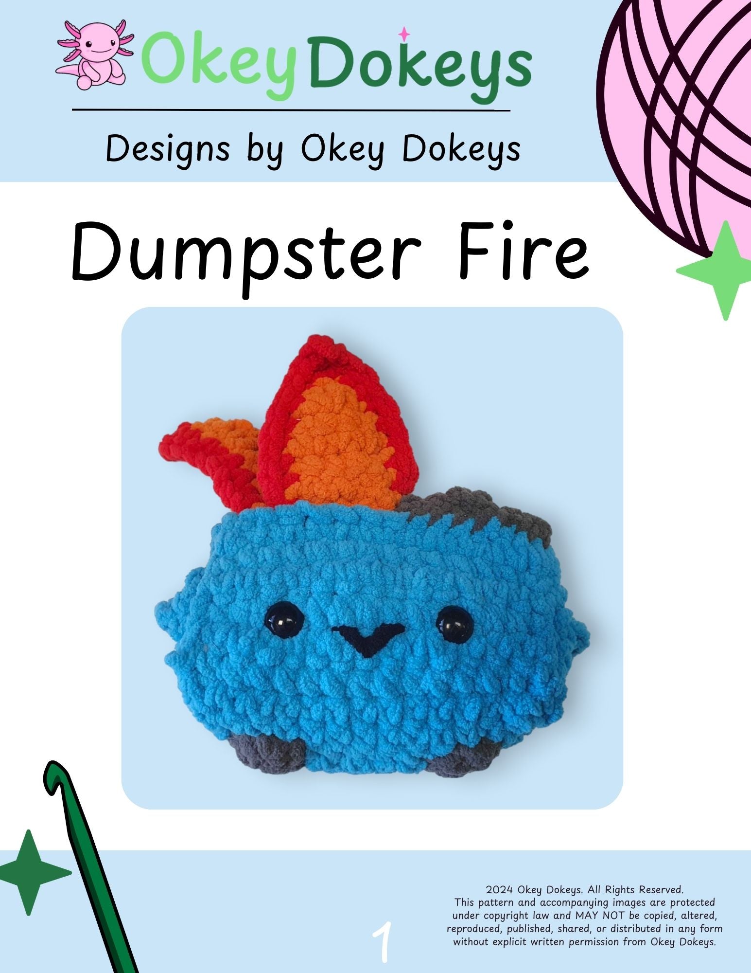 Crochet Dumpster Fire Pattern
