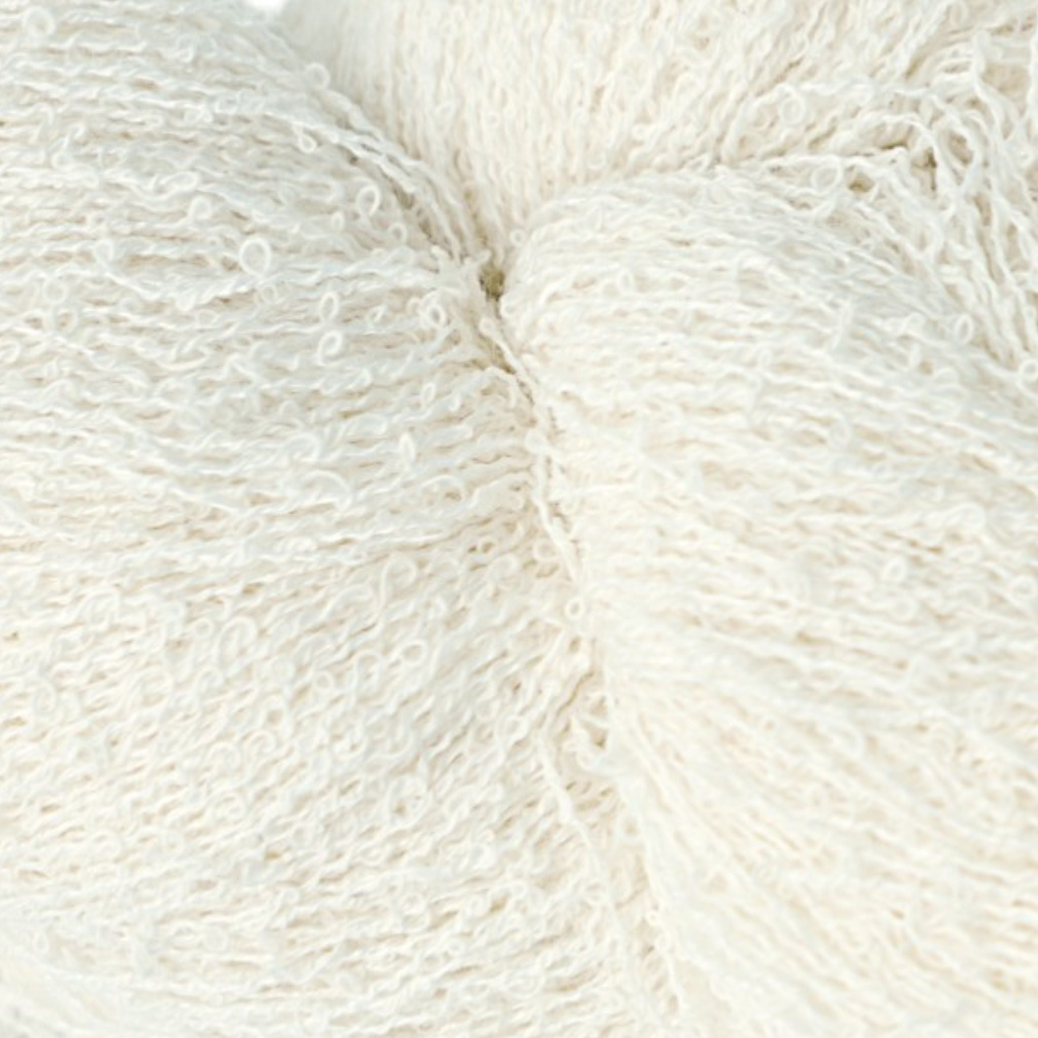 Close-up of a ball of white yarn