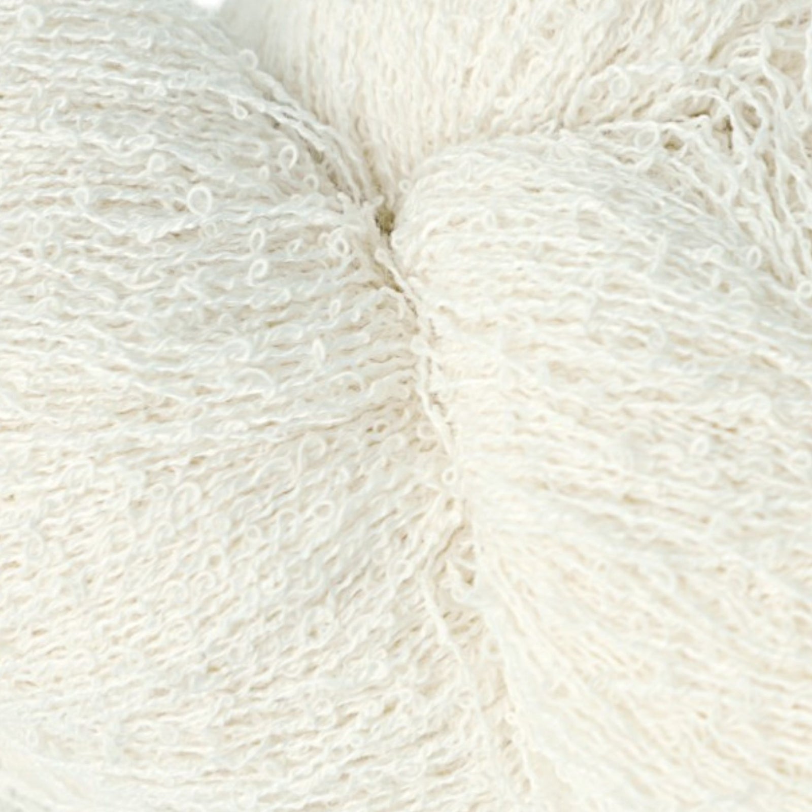Close-up of a ball of white yarn