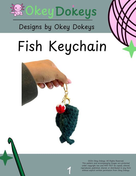 Crochet Fish Keychain Pattern Only