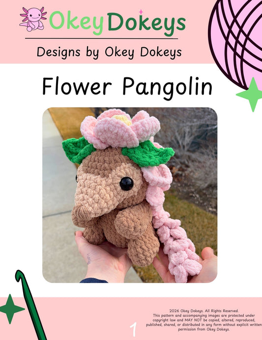 Crochet Flower Pangolin Pattern
