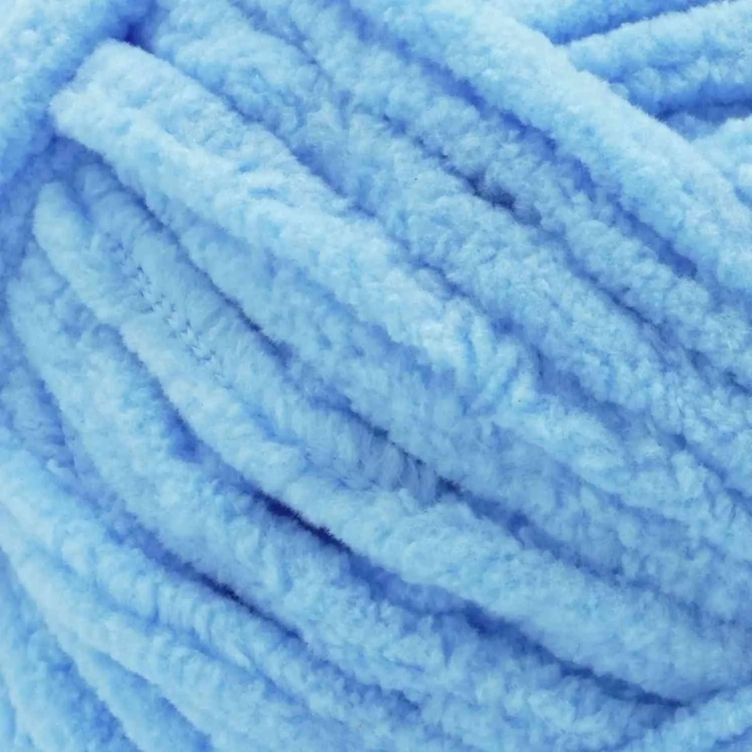 Close-up of blue textured yarn
