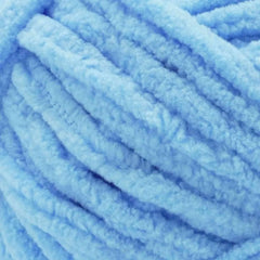 Close-up of blue textured yarn