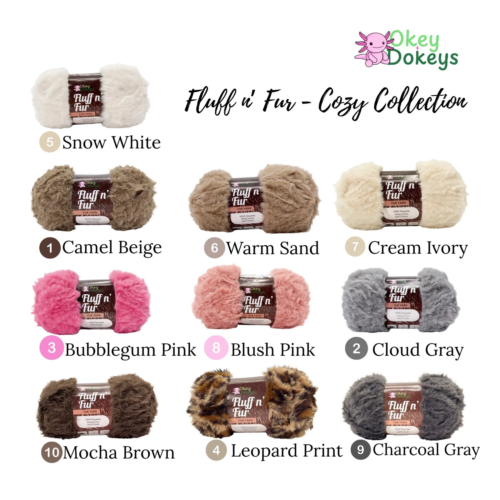 Fluff n’ Fur Yarn – Super Bulky Size 6, Soft, Cozy & Perfect for Warm Creations