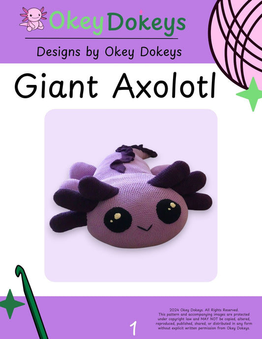 Crochet Giant Axolotl Pattern Only