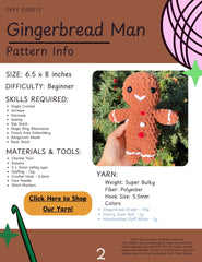 Crochet Gingerbread Man Pattern Only