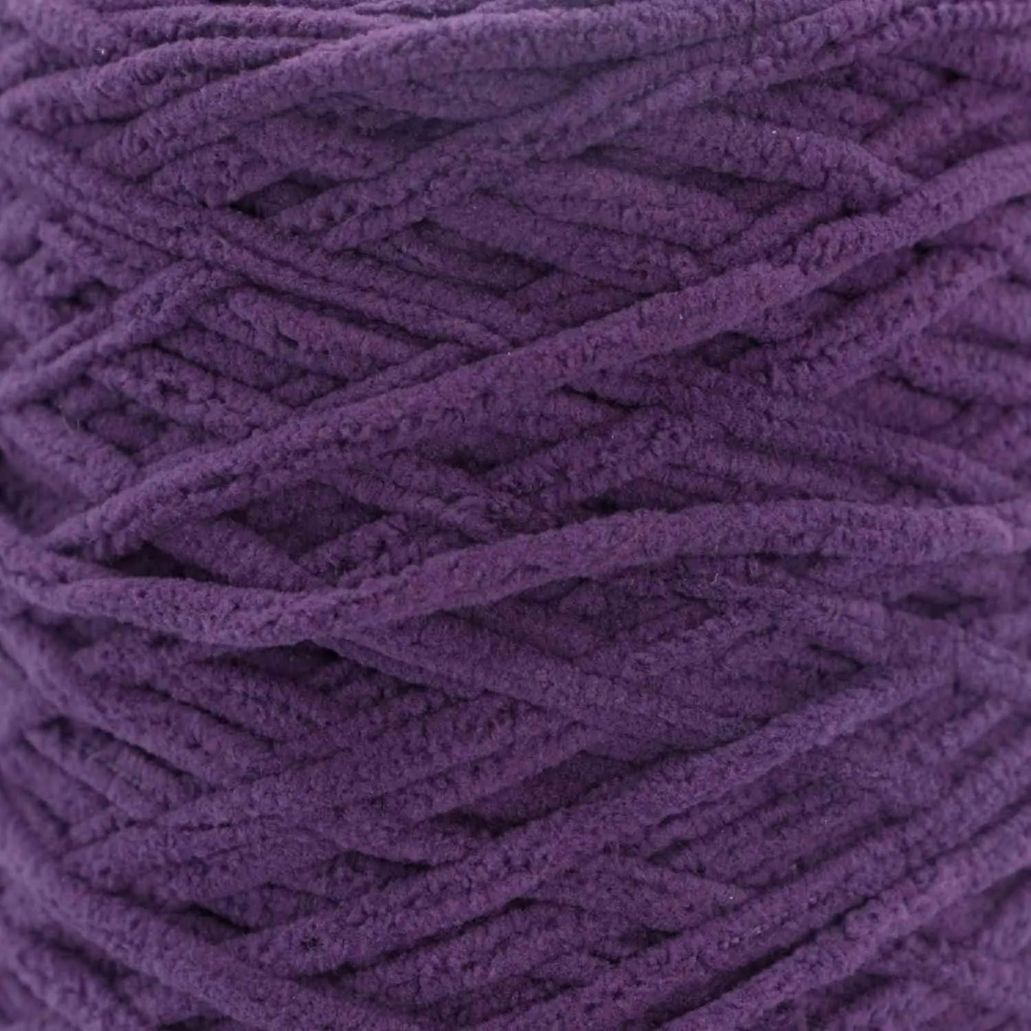 Close-up of a ball of purple yarn