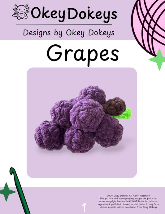 Crochet Grapes Pattern Only