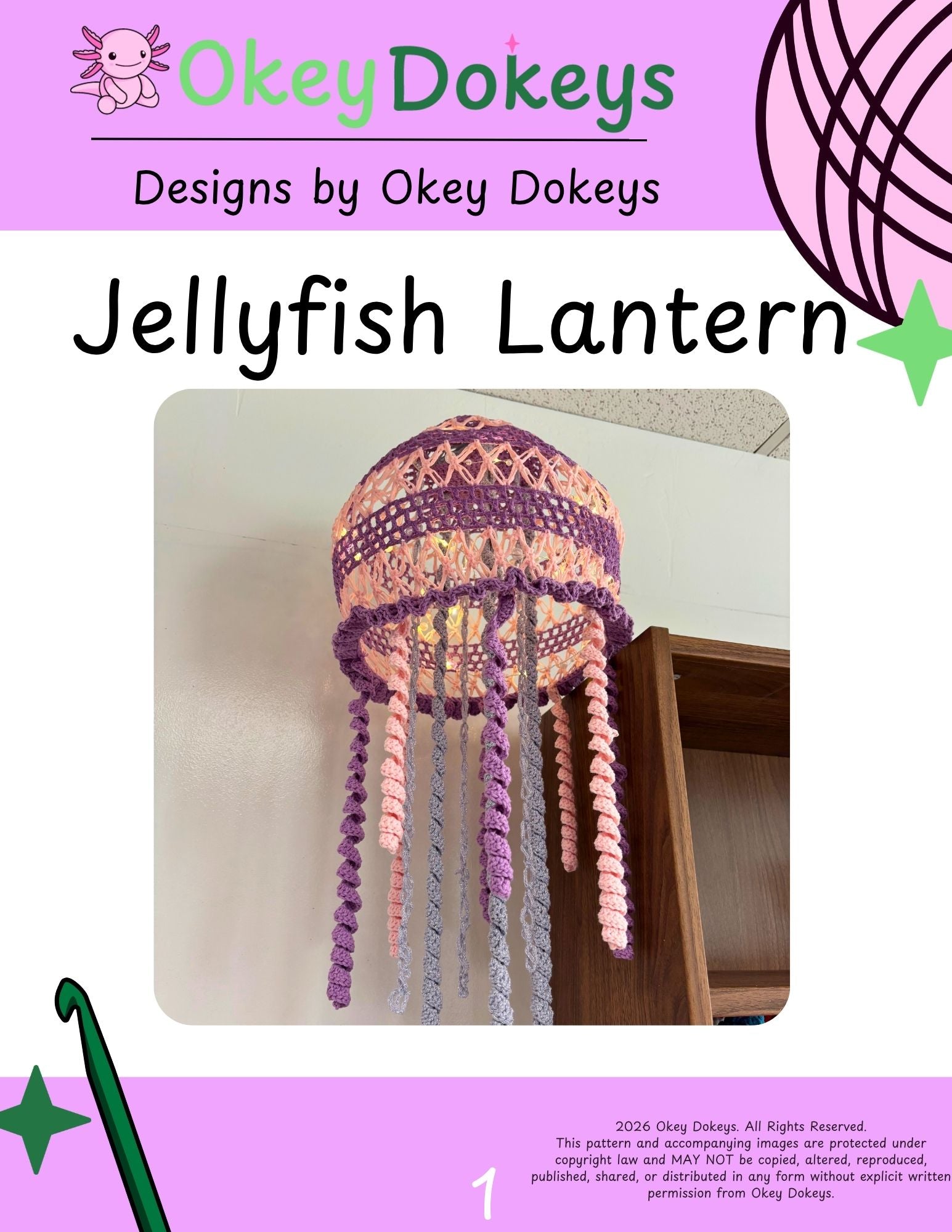 Crochet Jellyfish Lantern Pattern – Okey Dokeys