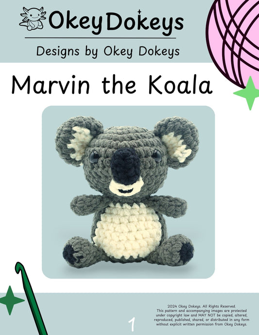 Marvin the Crochet Koala Pattern Only