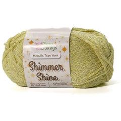 Metallic Shimmer Ribbon Yarn – Lightweight Tube Tape Yarn for Crochet Bags, Accessories & Decorative Projects (100g)