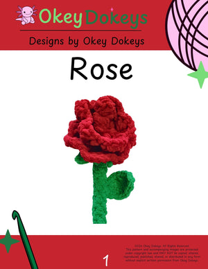 Crochet Rose Pattern Only