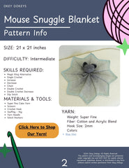 Crochet Mouse Snuggle Blanket Pattern Only