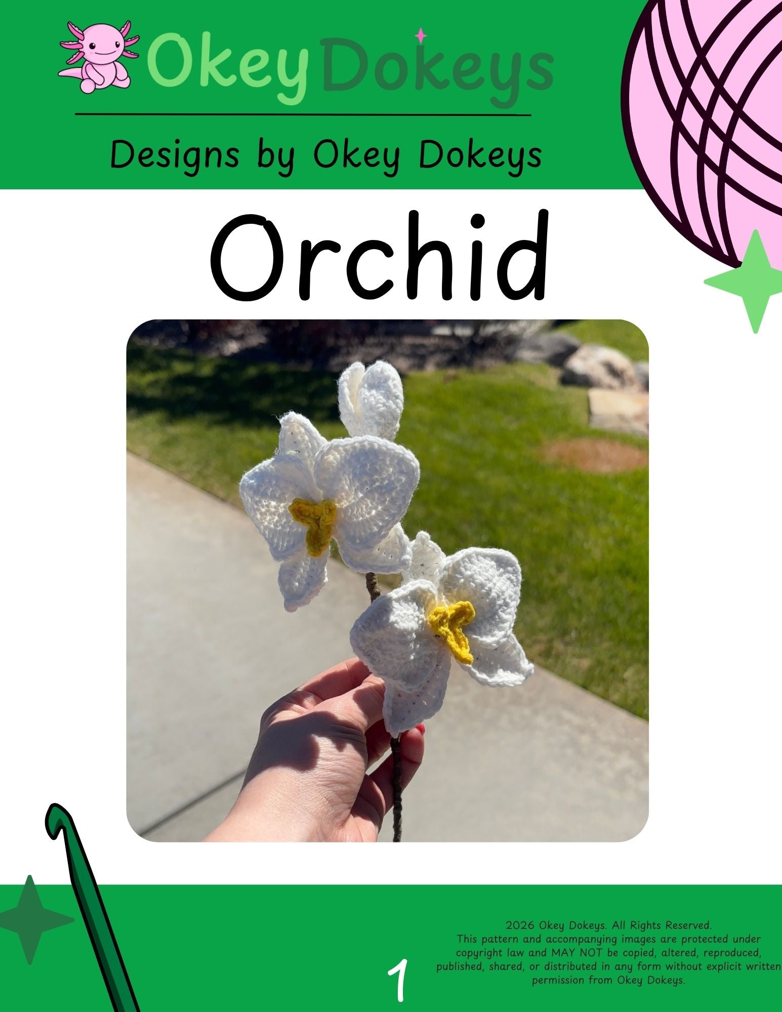 Crochet Orchid Flower Pattern