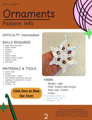 Crochet Christmas Ornaments Pattern Only
