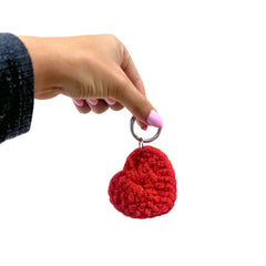 Crochet Heart Keychain Pattern Only