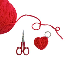 Crochet Heart Keychain Pattern Only