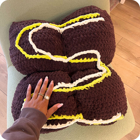 Crochet Dubai Chocolate Bar Pillow Pattern Only