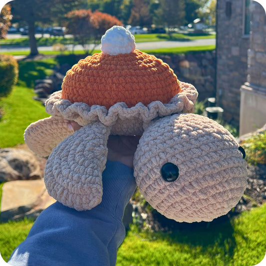 Crochet Pumpkin Pie Turtle Pattern Only