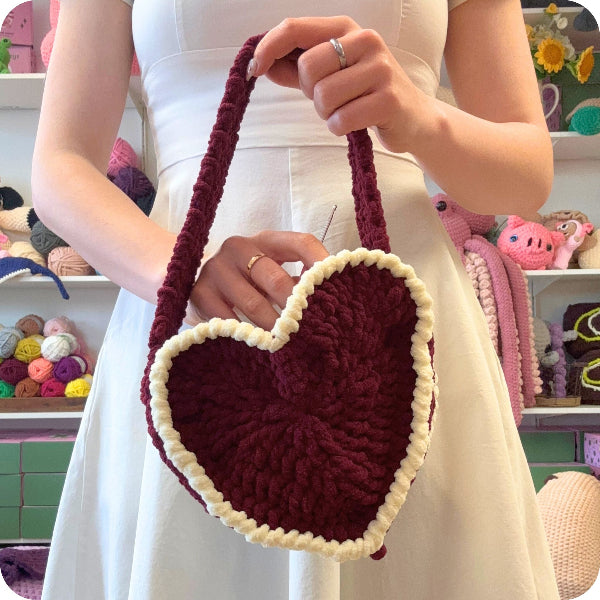 Crochet Heart Bag Pattern – Okey Dokeys