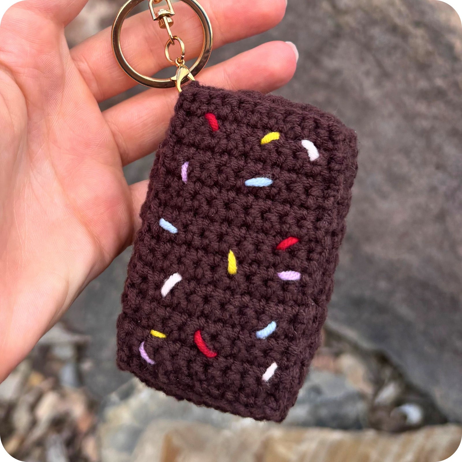 Crochet Cosmo Brownie Keychain Pattern