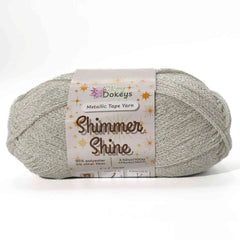 Metallic Shimmer Ribbon Yarn – Lightweight Tube Tape Yarn for Crochet Bags, Accessories & Decorative Projects (100g)