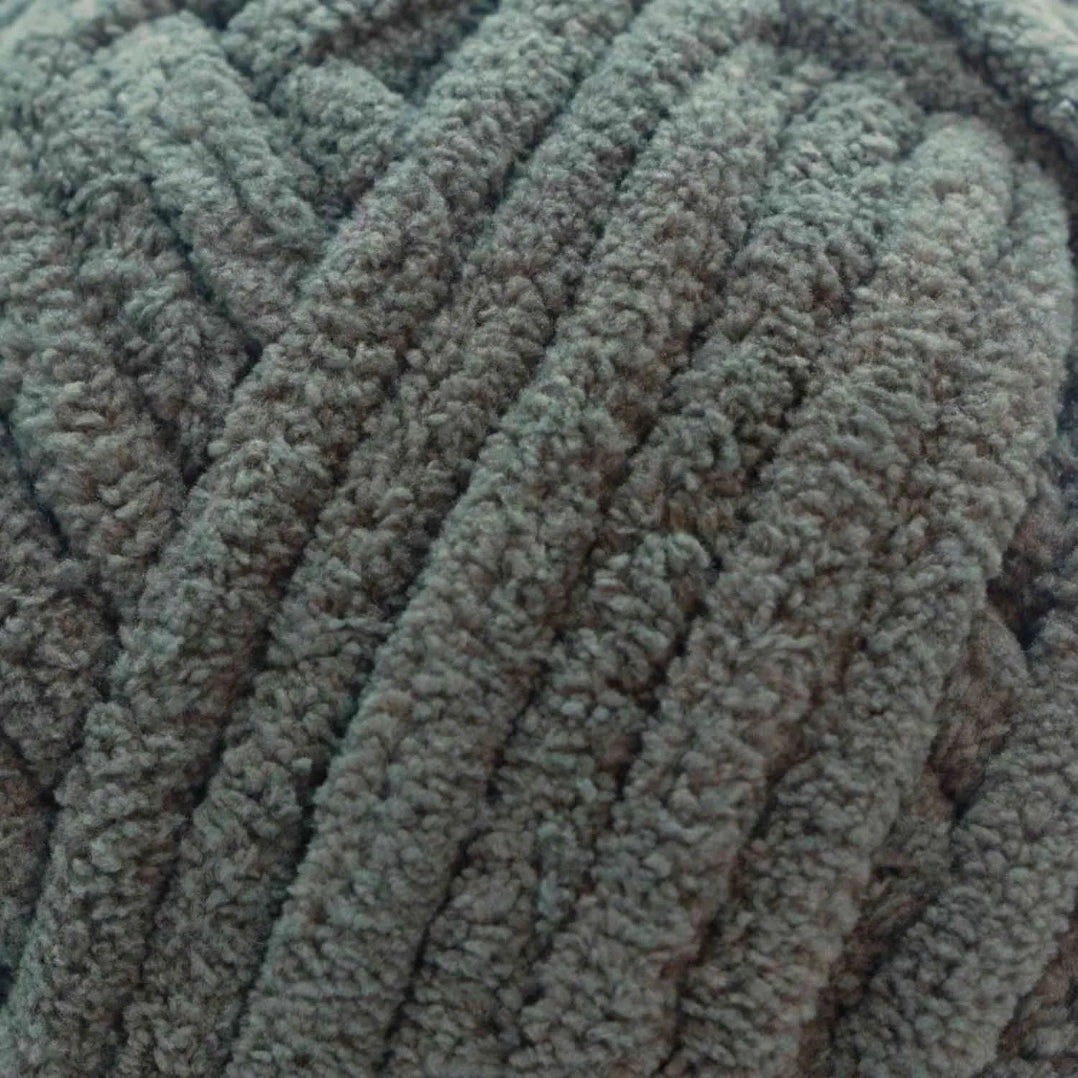 Close-up of a ball of gray yarn