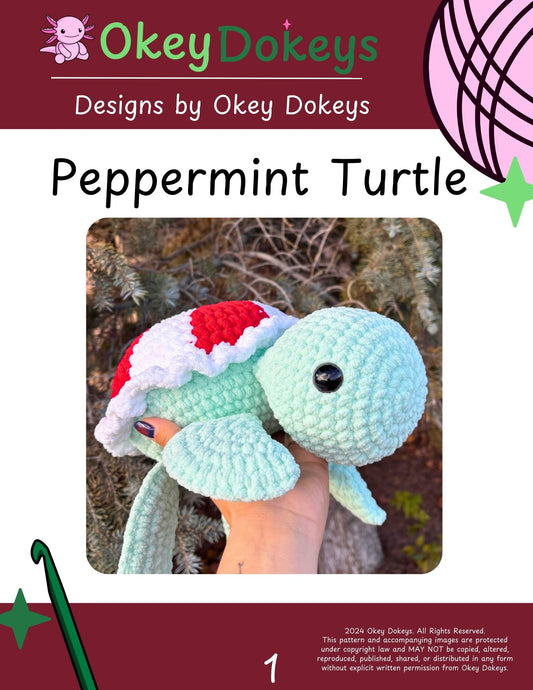 Crochet Peppermint Turtle Pattern Only