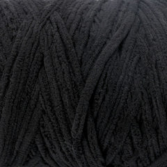 solid black detailed picture showing softness of bulky yarn