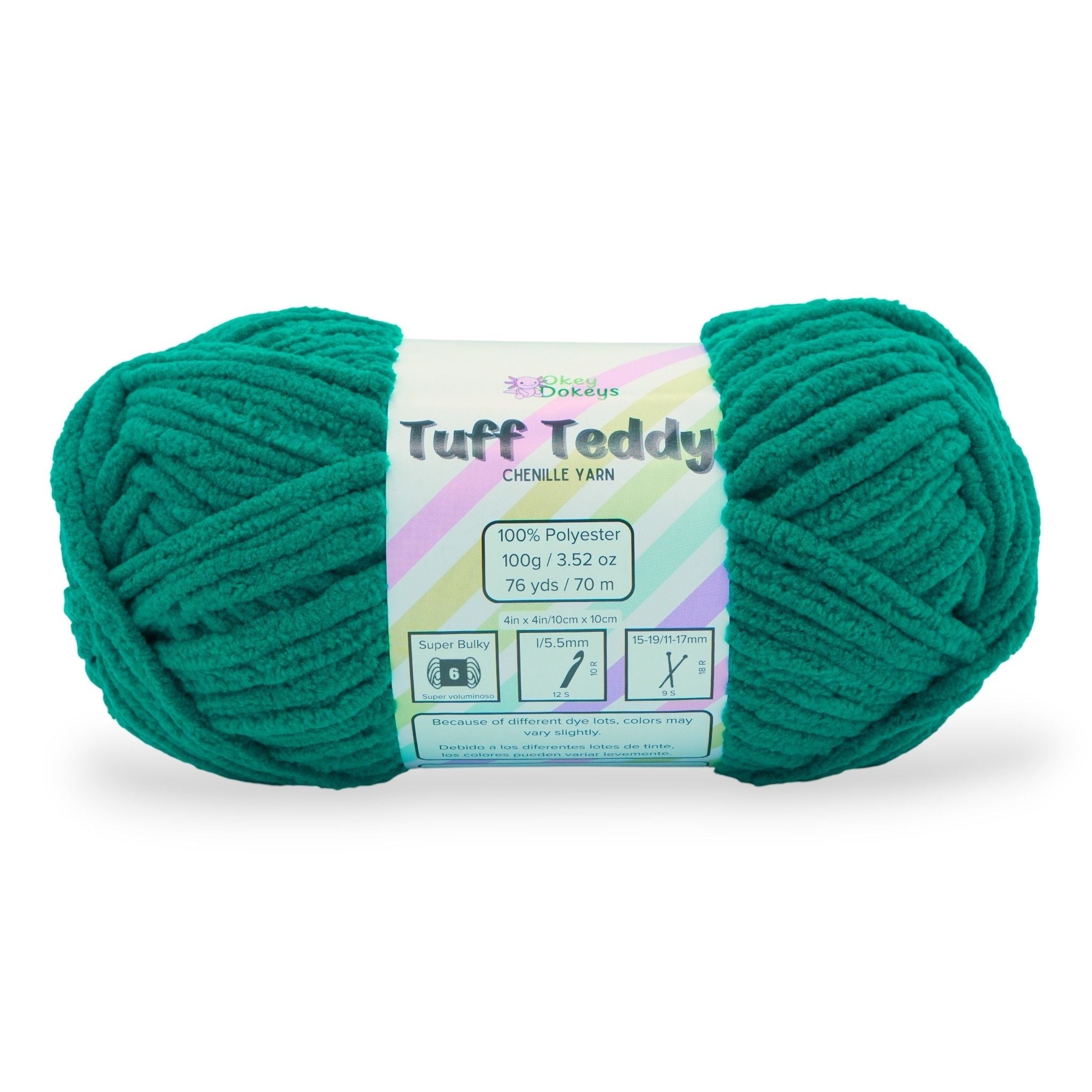 Chenille Yarn -  #6 Super Bulky - 100g Skeins