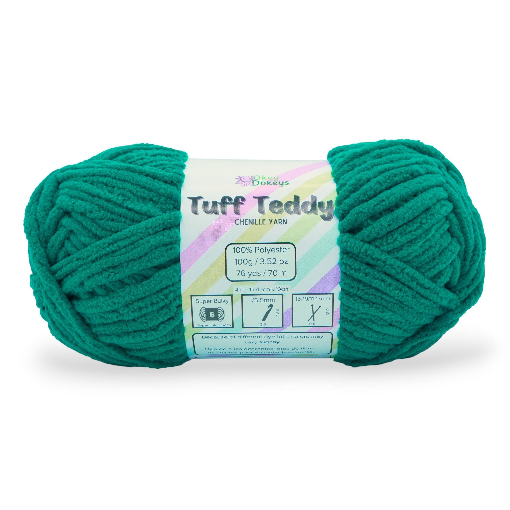 Chenille Yarn -  #6 Super Bulky - 100g Skeins