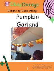 Crochet Pumpkin Garland Pattern Only