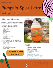 Crochet Pumpkin Spice Latte Pattern Only