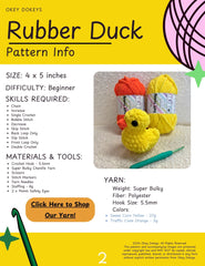 Crochet Rubber Duck Pattern Only