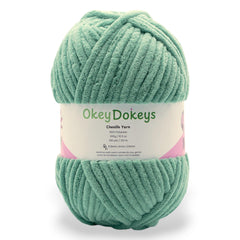 seafoam sage green blue jumbo posh chenille yarn 300g