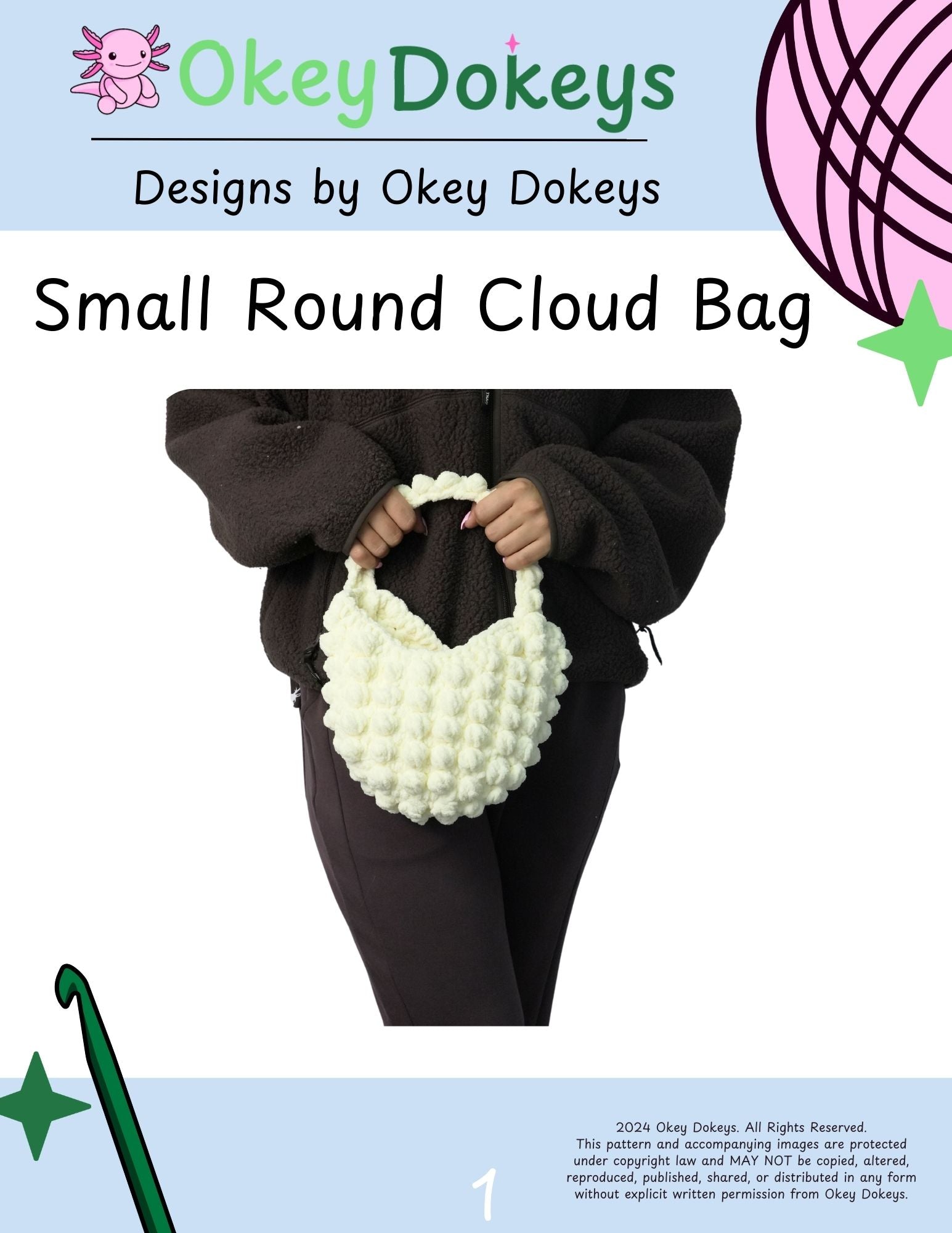 Crochet Small Round Cloud Bag Pattern