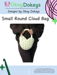 Crochet Small Round Cloud Bag Pattern Only