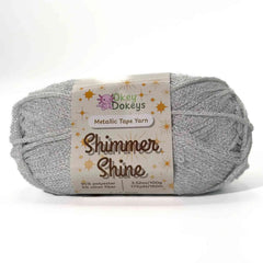 Metallic Shimmer Ribbon Yarn – Lightweight Tube Tape Yarn for Crochet Bags, Accessories & Decorative Projects (100g)