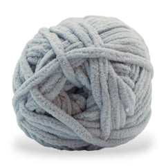 chenille yarn super bulky soft slate gray