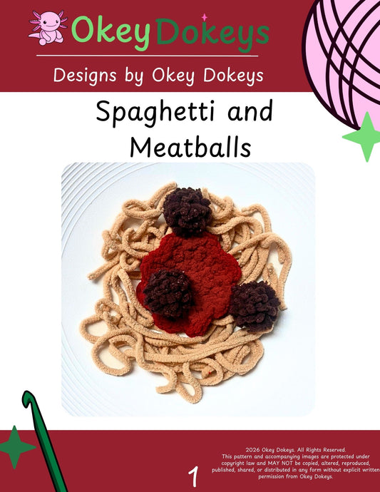 Crochet Spaghetti and Meatballs Pattern